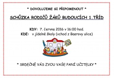 Schůzka rodičů budoucích 1. tříd