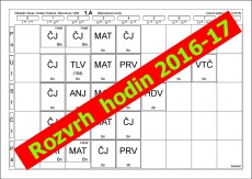 Rozvrh hodin 2016-17