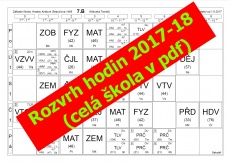 Rozvrhy hodin 2017 - 18