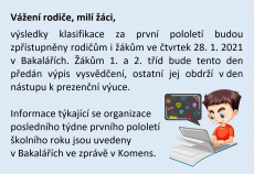 Závěr 1. pololetí 2020/21