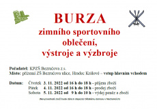 Burza zimního sportovního oblečení